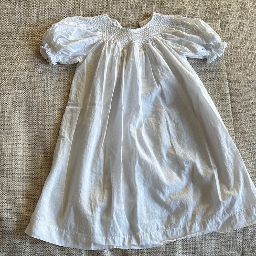 White Puff Sleeve Dress